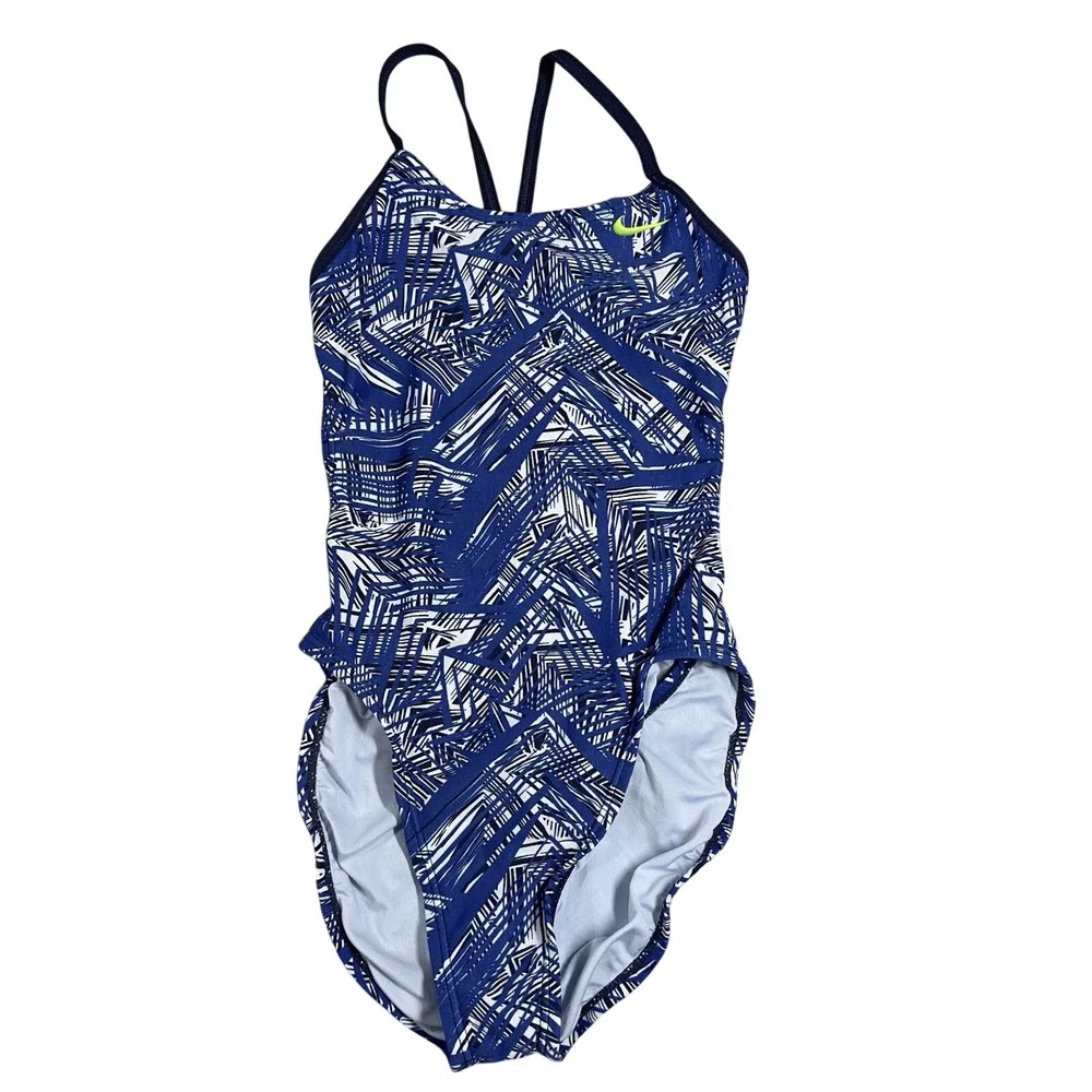 Nike size 10 Girls 1 pc Swimsuit‎ Racerback Cross Competitive Swimming One Piece